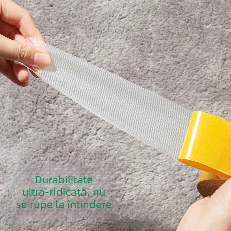 Deli bandă dublu adezivă pe bază de pânză, vâscozitate mare, fără urme, aderență invizibilă, prindere puternică, model 30802, lungime 20 m, lățime 30 mm, grosime 280 μm