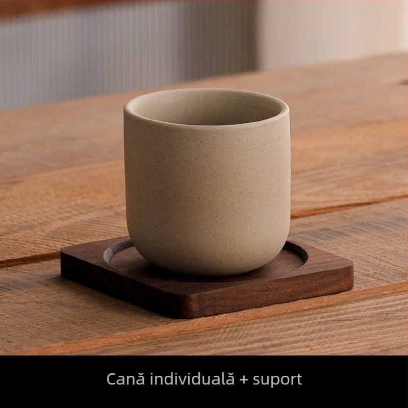 Ceașcă espresso în stil japonez din lut, bol ceramic lucrat manual, ceașcă de cafea din ceramică pentru uz casnic