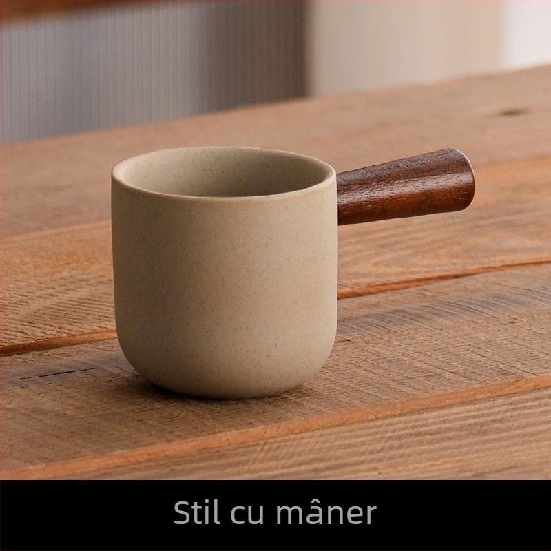 Ceașcă espresso în stil japonez din lut, bol ceramic lucrat manual, ceașcă de cafea din ceramică pentru uz casnic