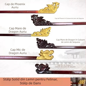 Pole de lanternă din lemn masiv, recuzită de dans pentru templu