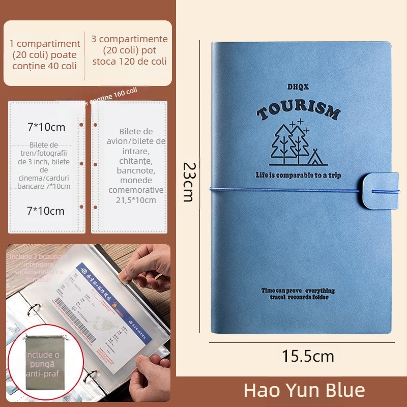 Album de stocare pentru bilete de concerte, filme și trenuri și fotografii Polaroid