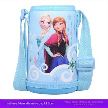 Husă izolatoare pentru paharul copiilor cu design desen animat, protecție pentru sticla de apă, geantă crossbody, curea pentru sticlă și șnur de purtare, disponibilă în mai multe stiluri.