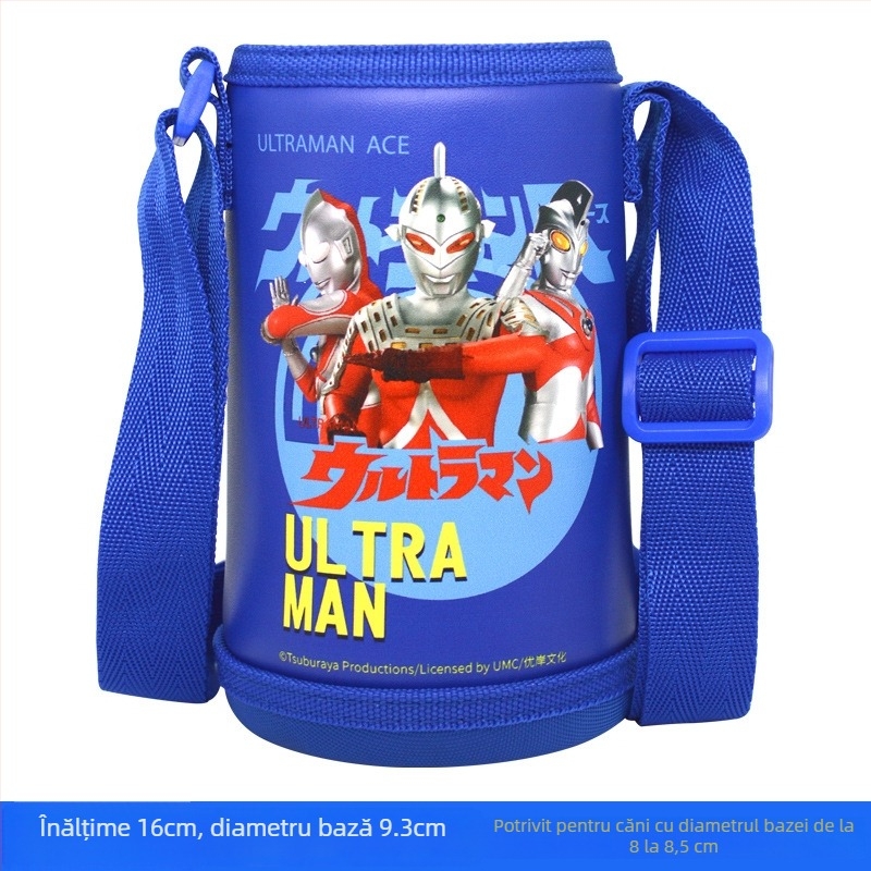 Husă izolatoare pentru paharul copiilor cu design desen animat, protecție pentru sticla de apă, geantă crossbody, curea pentru sticlă și șnur de purtare, disponibilă în mai multe stiluri.