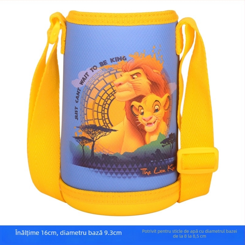 Husă izolatoare pentru paharul copiilor cu design desen animat, protecție pentru sticla de apă, geantă crossbody, curea pentru sticlă și șnur de purtare, disponibilă în mai multe stiluri.