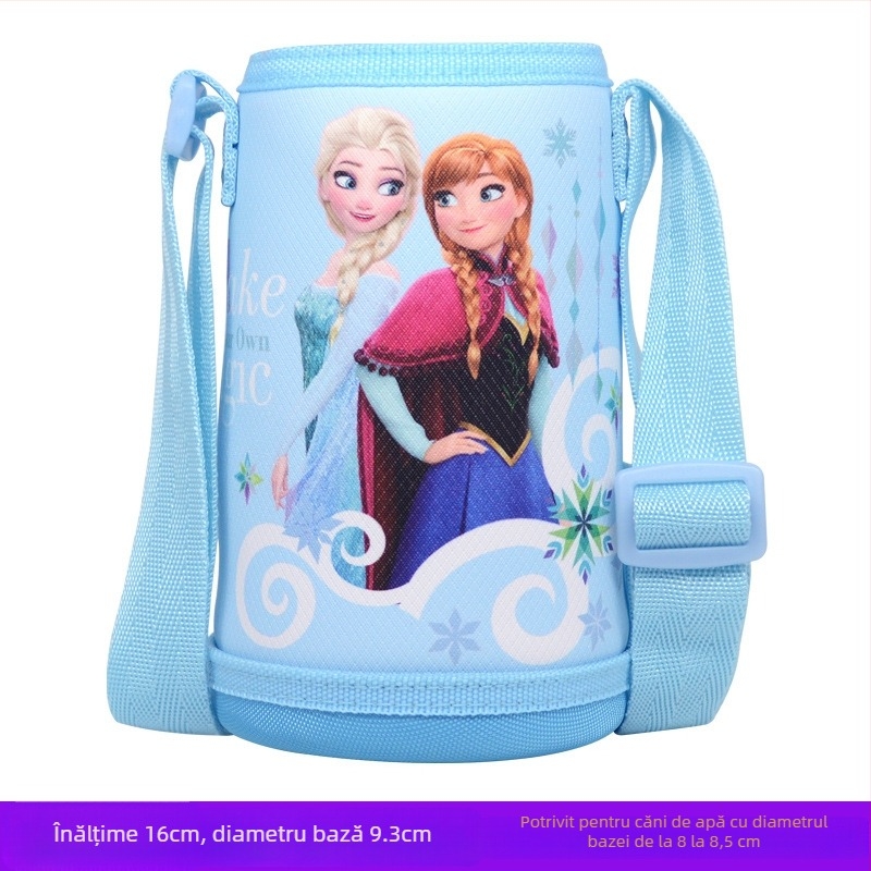 Husă izolatoare pentru paharul copiilor cu design desen animat, protecție pentru sticla de apă, geantă crossbody, curea pentru sticlă și șnur de purtare, disponibilă în mai multe stiluri.