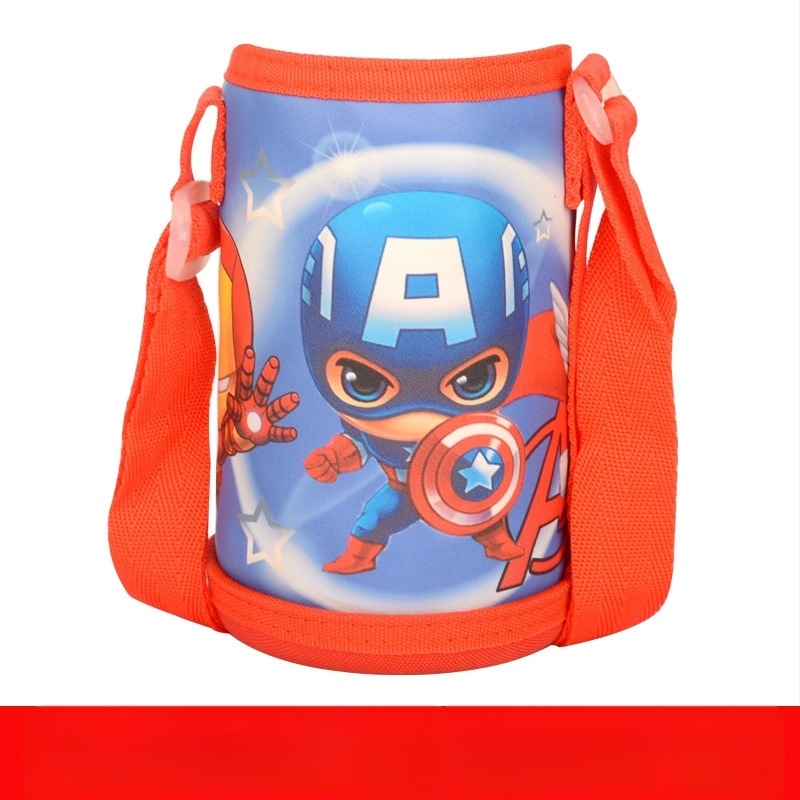 Husă izolatoare pentru paharul copiilor cu design desen animat, protecție pentru sticla de apă, geantă crossbody, curea pentru sticlă și șnur de purtare, disponibilă în mai multe stiluri.