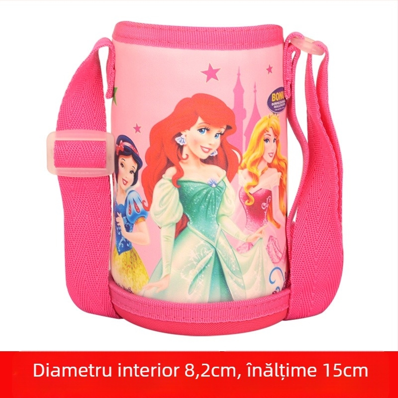 Husă izolatoare pentru paharul copiilor cu design desen animat, protecție pentru sticla de apă, geantă crossbody, curea pentru sticlă și șnur de purtare, disponibilă în mai multe stiluri.