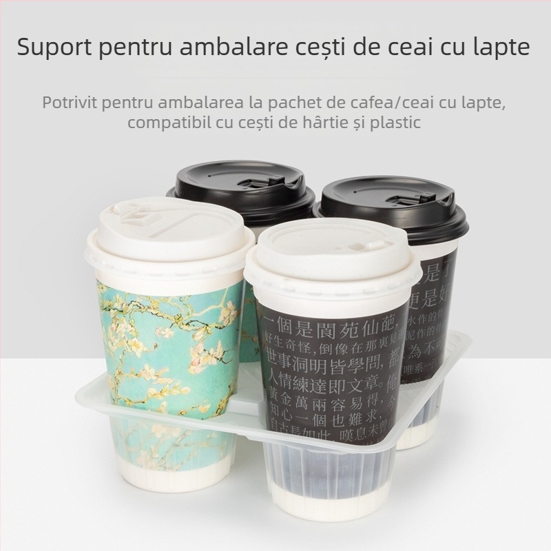 Motiv floare trompetă: set genți pentru pahare pentru pahare de unică folosință și pahare cu două pahare; suporturi din plastic pentru pahare; suport de pahare din pulpă; suport din plastic pentru pahar; geantă din țesătură nețesută; geantă din piele pentr