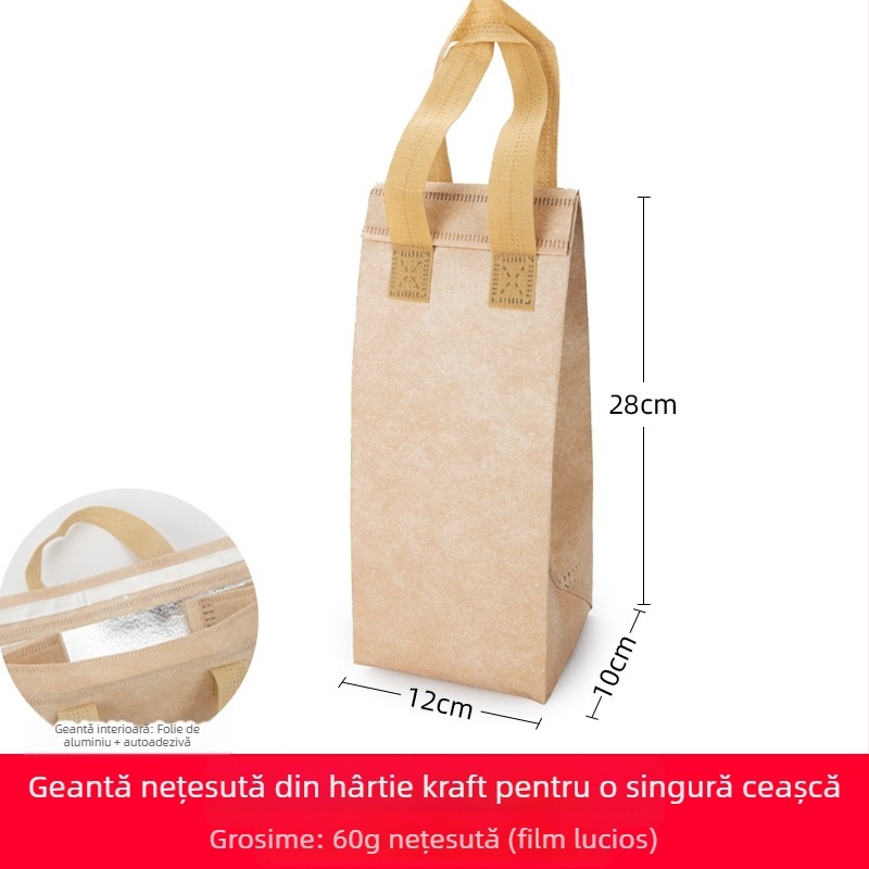 Motiv floare trompetă: set genți pentru pahare pentru pahare de unică folosință și pahare cu două pahare; suporturi din plastic pentru pahare; suport de pahare din pulpă; suport din plastic pentru pahar; geantă din țesătură nețesută; geantă din piele pentr