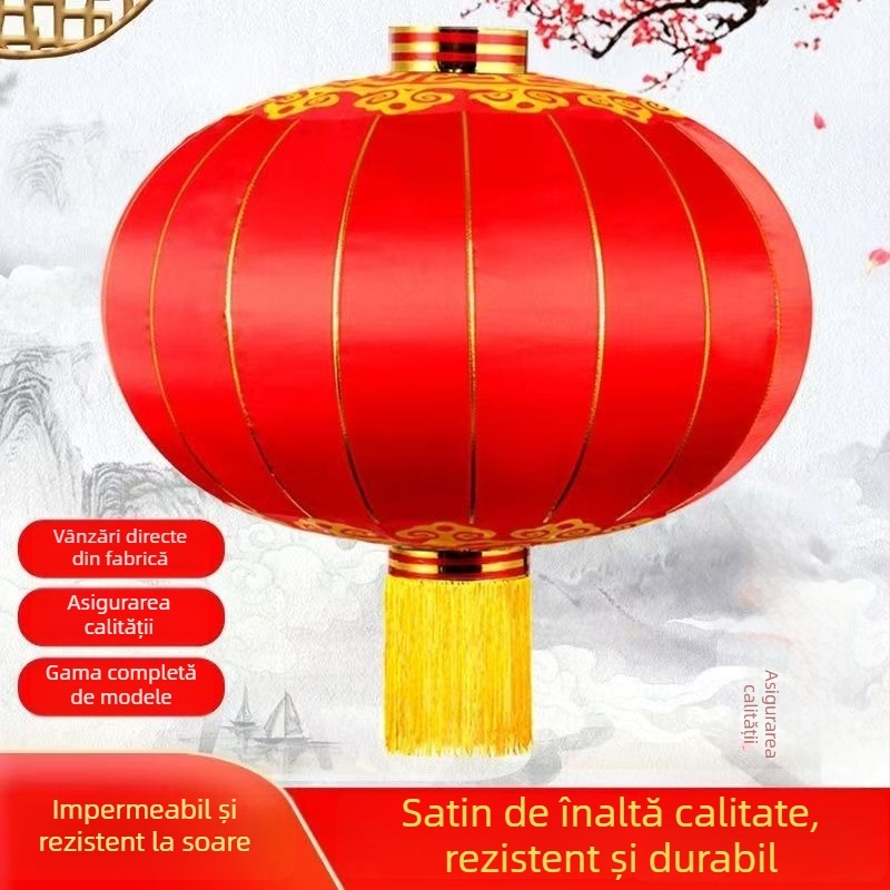 Felinar din mătase, în formă de pepene de iarnă, impermeabil pentru exterior, decor festiv pentru nunți