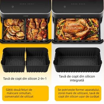 COSORI 10L tavă de copt din silicon pentru air fryer – pătrată, antiaderentă, ușor de curățat, rezistentă la rugină