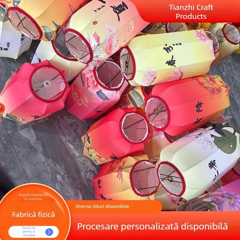 Fenar personalizat din dovleac de iarnă pe material stretch, 24 de termeni solari, stil chinezesc tradițional pentru decor exterior în zone pitorești, oraș vechi și restaurante