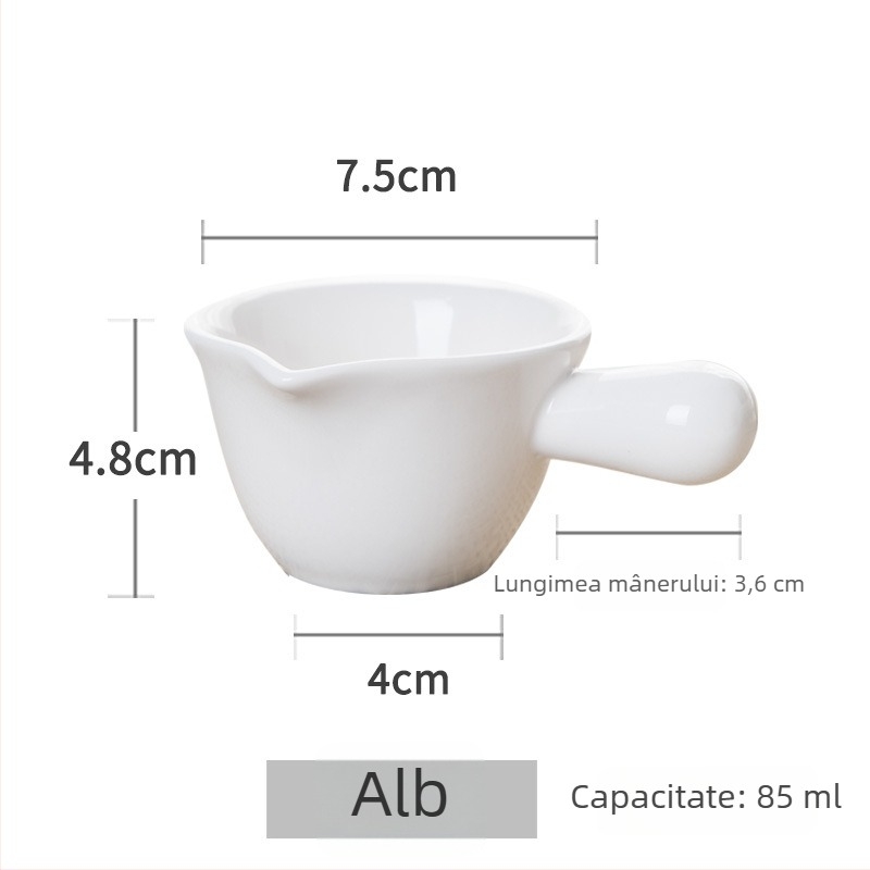 Ceașcă ceramică pentru iaurt cu mâner, cană colorată pentru lapte, cană de gem în stil occidental, linguriță colorată pentru lapte