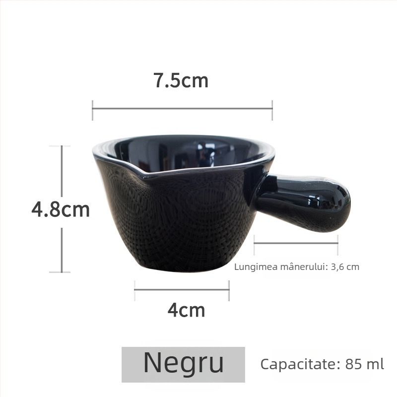 Ceașcă ceramică pentru iaurt cu mâner, cană colorată pentru lapte, cană de gem în stil occidental, linguriță colorată pentru lapte