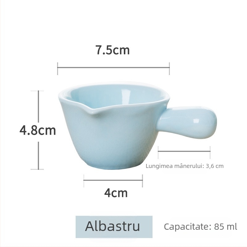 Ceașcă ceramică pentru iaurt cu mâner, cană colorată pentru lapte, cană de gem în stil occidental, linguriță colorată pentru lapte