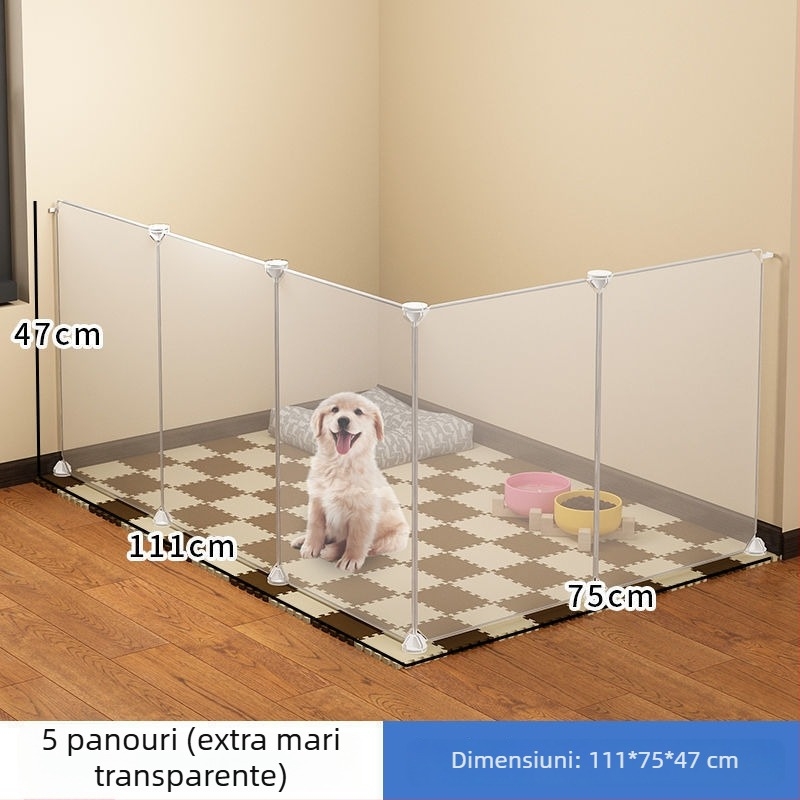 Zonă de interior pentru animale de companie — cușcă pentru câini și pisici, din sârmă metalică, montaj facil