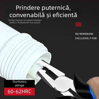 Accesorii pentru purificatorul de apă: clește pentru îndepărtarea filmului, clește multifuncțional pentru dezizolarea cablurilor și tăierea țevilor, cheie cu bandă antiderapantă