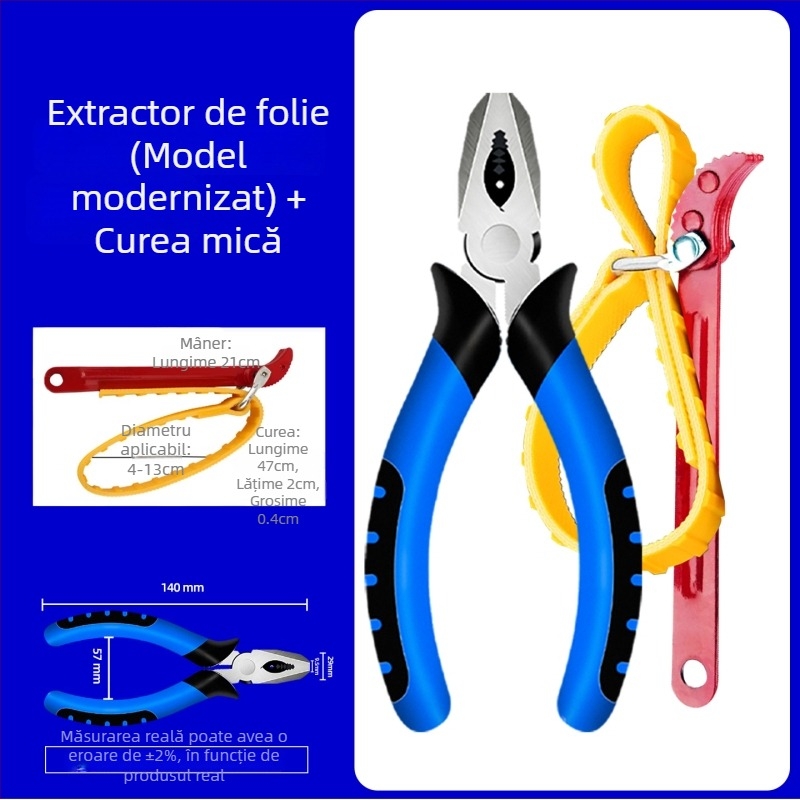 Accesorii pentru purificatorul de apă: clește pentru îndepărtarea filmului, clește multifuncțional pentru dezizolarea cablurilor și tăierea țevilor, cheie cu bandă antiderapantă