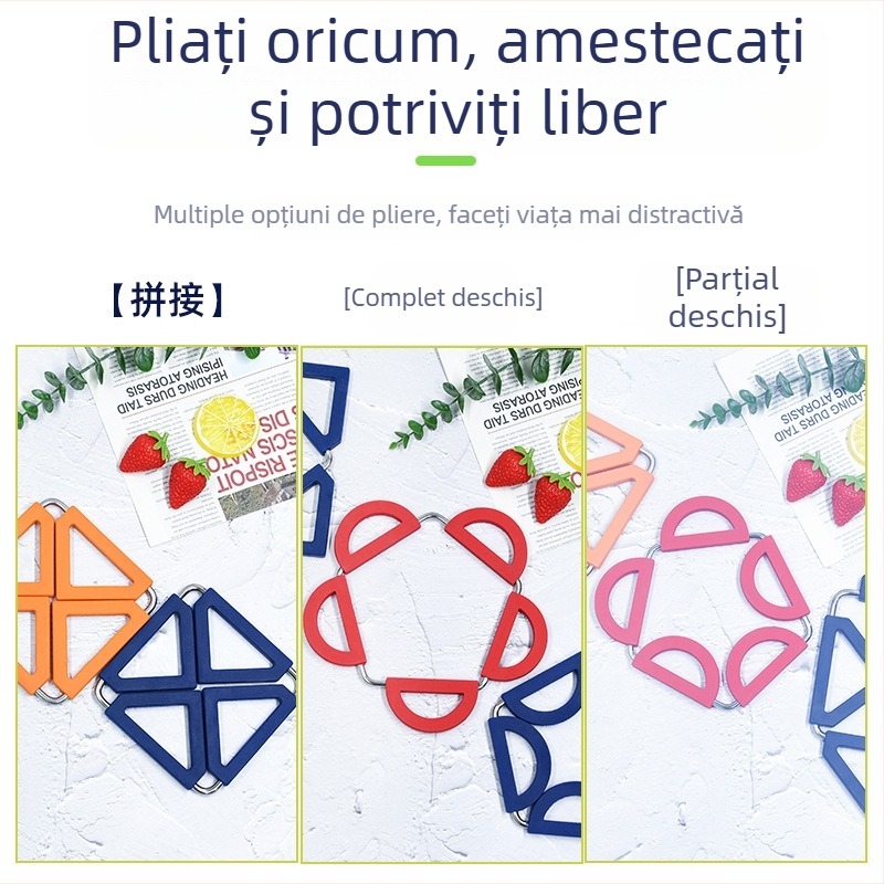 Șervet de masă pliabil din oțel inoxidabil 304 și suport din silicon pentru pahare, izolație termică, pătrat sau în formă de floare, accesorii bucătărie