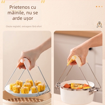 Clip anti-arzuri pentru bol și ridicător de farfurii, mănuși antislip, clip drăguț pentru aburirea oalei