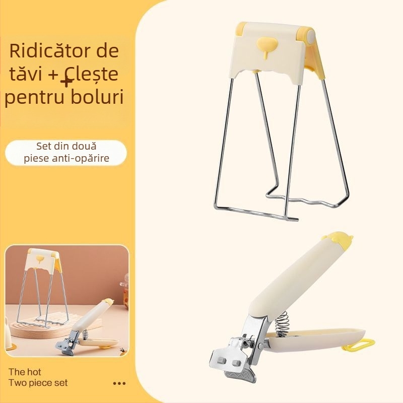 Clip anti-arzuri pentru bol și ridicător de farfurii, mănuși antislip, clip drăguț pentru aburirea oalei