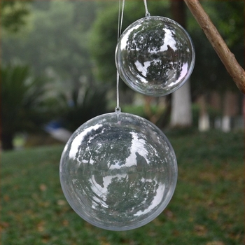 Bile ornamentale transparente mari pentru Crăciun, din plastic acrilic goale, dimensiuni 20, 25, 30 și 40 cm