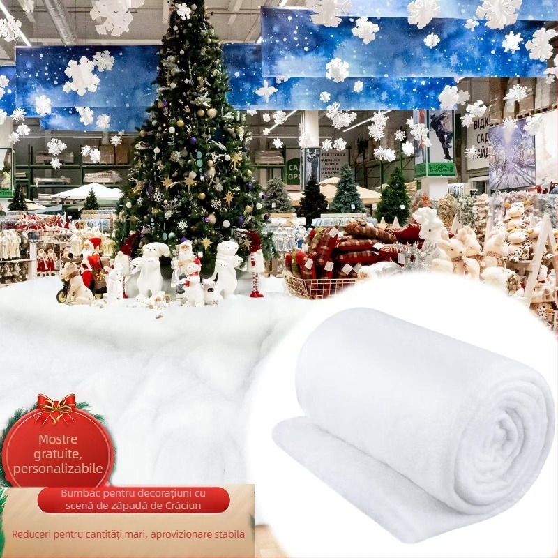 80×240 cm Fundal de Crăciun, scenă cu zăpadă și zăpadă artificială