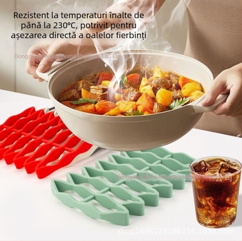 Covoraș din silicon termorezistent, anti-derapant pentru bucătărie, bază de masă multifuncțională