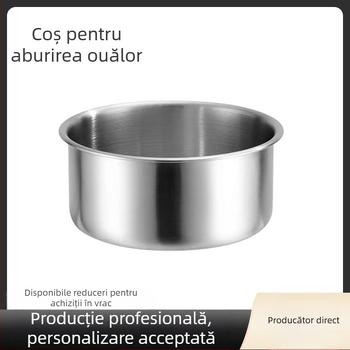 Recipient interior din oțel inoxidabil pentru aburitor de ouă — bol pentru ouă la abur și farfurie pentru gătit la abur