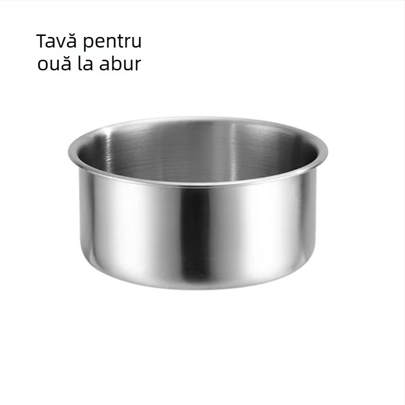 Recipient interior din oțel inoxidabil pentru aburitor de ouă — bol pentru ouă la abur și farfurie pentru gătit la abur