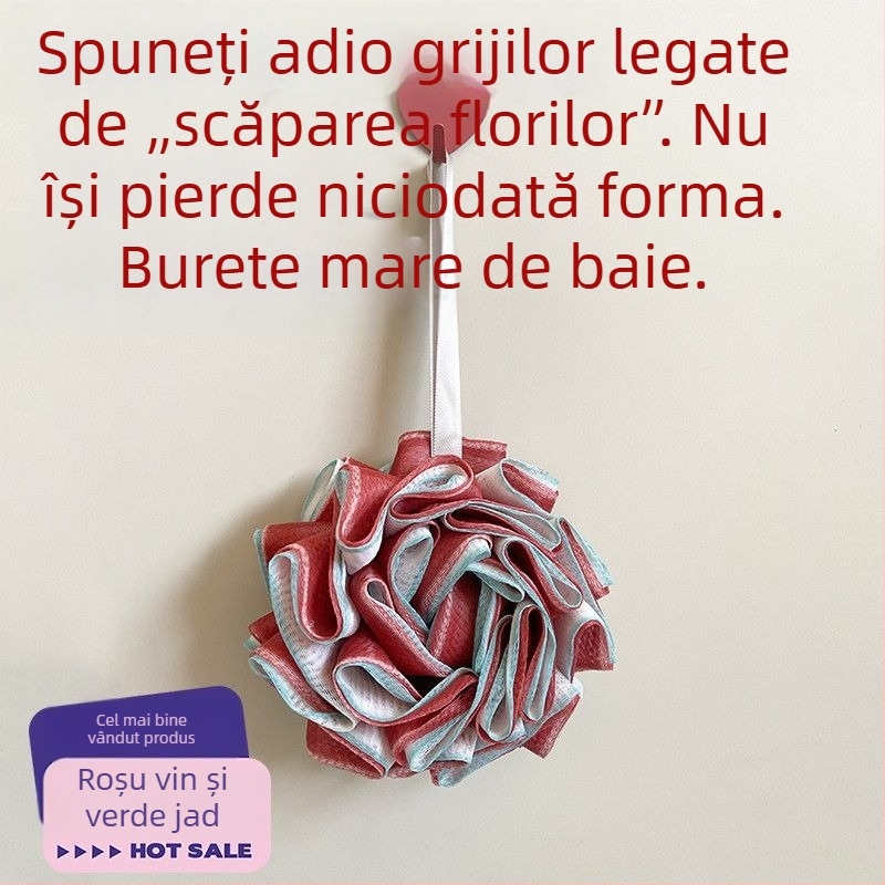 Bilă de baie durabilă, nouă, cu diametru mare, pentru duș, baie și exfoliere