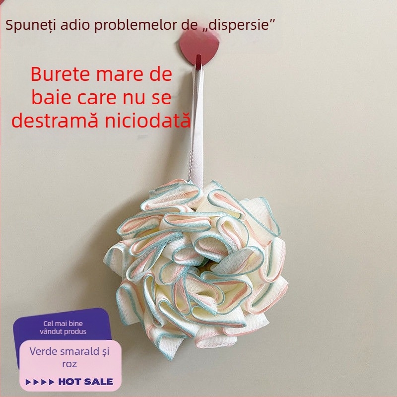 Bilă de baie durabilă, nouă, cu diametru mare, pentru duș, baie și exfoliere