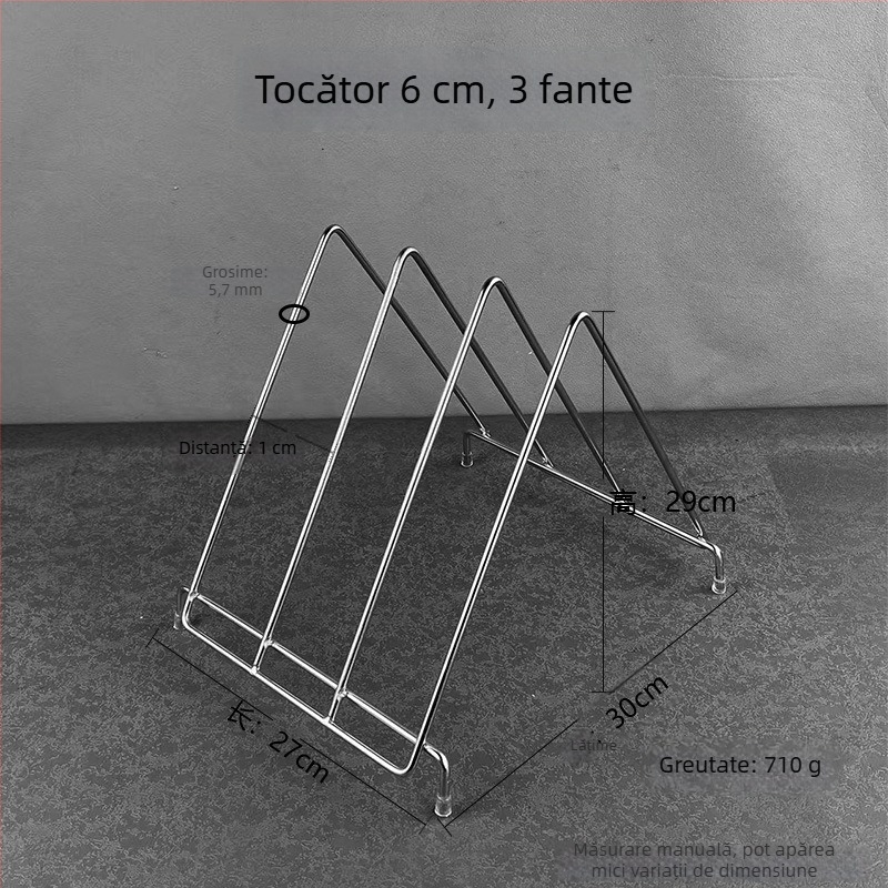 Raft triunghiular pentru tocătoare din oțel inoxidabil, cadru din sârmă, cu drenaj pentru plăci din plastic; 6, 3, 4 și 10 compartimente.