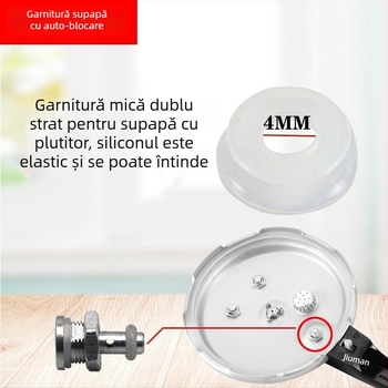 Set garnituri etanșe pentru valvele oalei sub presiune: garnituri în formă de O, etanșare pentru supapa de oprire și accesorii cu mică pernă din piele