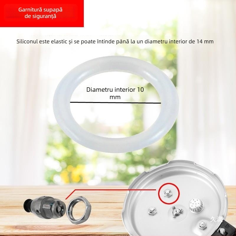Set garnituri etanșe pentru valvele oalei sub presiune: garnituri în formă de O, etanșare pentru supapa de oprire și accesorii cu mică pernă din piele