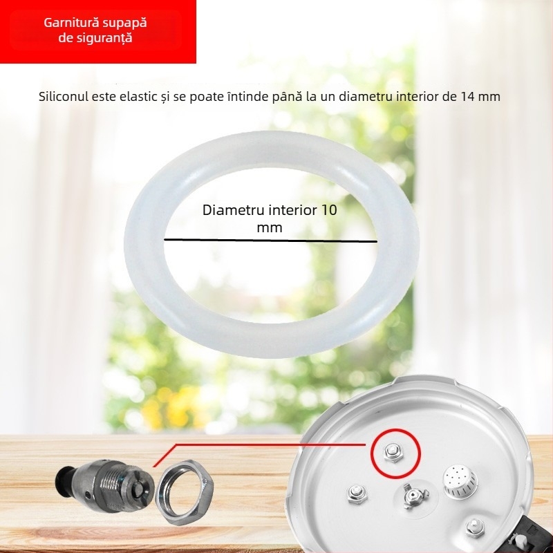 Set garnituri etanșe pentru valvele oalei sub presiune: garnituri în formă de O, etanșare pentru supapa de oprire și accesorii cu mică pernă din piele