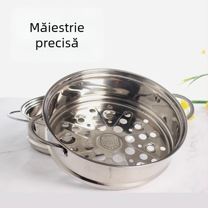 Coș de aburi din oțel inoxidabil, raft de aburi și tavă de aburi