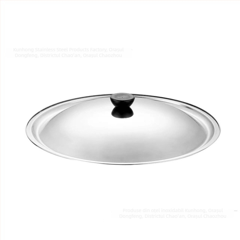 Capac din oțel inoxidabil, reglabil 28–42 cm, compatibil cu oale și wokuri; capac de gătit multifuncțional