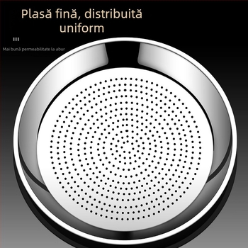 Tavă și grilă de aburi din oțel inox 304 pentru bucătăriea de acasă, multifuncțional, cu găuri dense, îngroșată, rezistentă la temperaturi înalte, pentru abur indirect