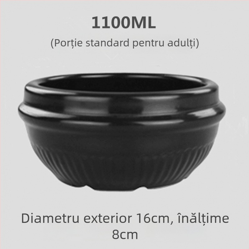 Vas Bibimbap din piatră, mic vas pentru o porție — orez și supă
