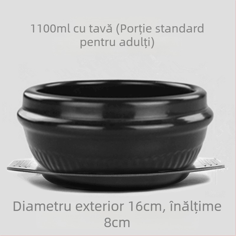 Vas Bibimbap din piatră, mic vas pentru o porție — orez și supă