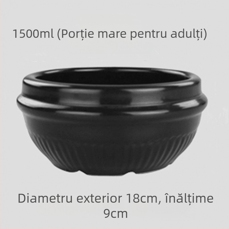 Vas Bibimbap din piatră, mic vas pentru o porție — orez și supă