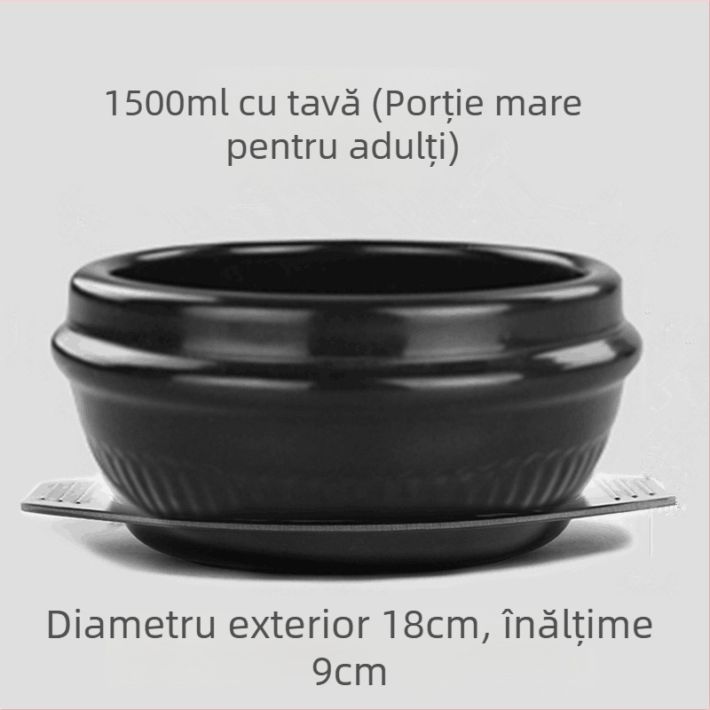 Vas Bibimbap din piatră, mic vas pentru o porție — orez și supă