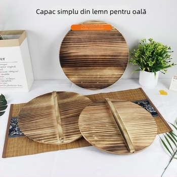 Capac din lemn de cedru pentru uz casnic, capac din lemn solid pentru gătit, pentru aburire orez și vase mari