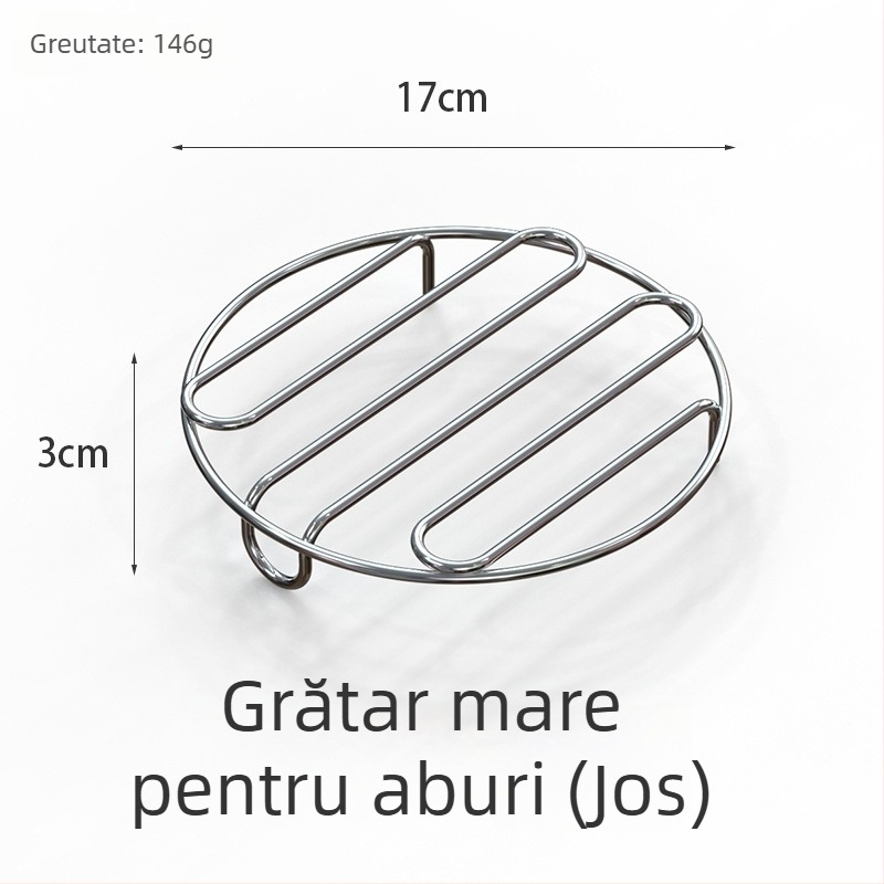 Raft de aburi din oțel inoxidabil 304, design Cloud, raft îngroșat pentru aburirea legumelor și a chiflelor, pernă izolatoare pentru masă și covoraș de bucătărie pentru oală