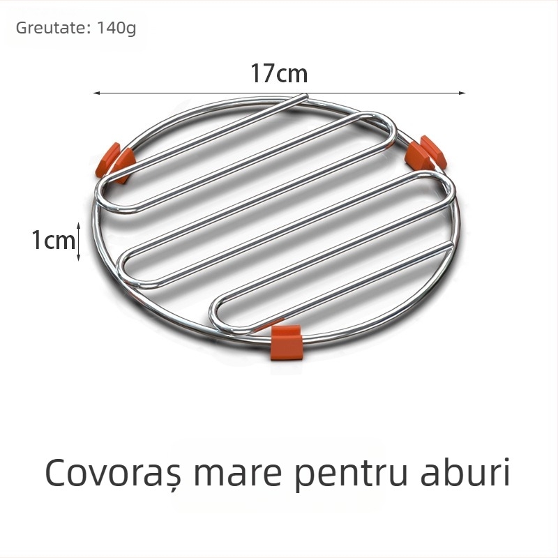 Raft de aburi din oțel inoxidabil 304, design Cloud, raft îngroșat pentru aburirea legumelor și a chiflelor, pernă izolatoare pentru masă și covoraș de bucătărie pentru oală