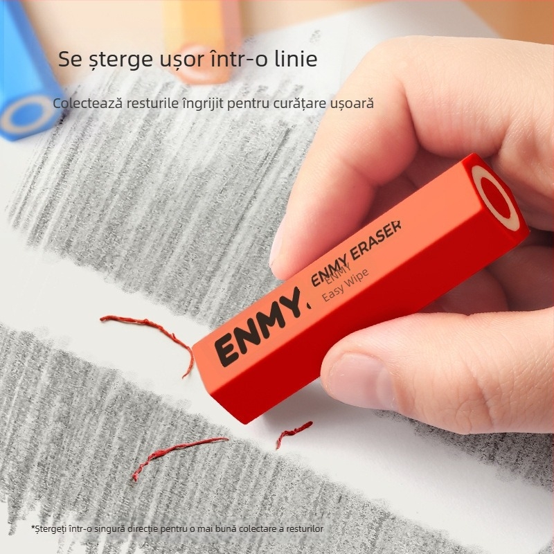 Guma hexagonală Enmi pentru elevi, non-toxică, curată, fără urme, design creativ drăguț