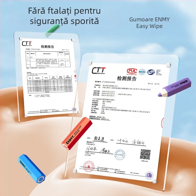 Guma hexagonală Enmi pentru elevi, non-toxică, curată, fără urme, design creativ drăguț