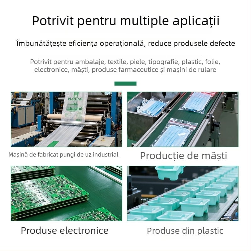 Eliminator static cu aer ionic, compact, inteligent, pentru fabricarea și imprimarea pungilor din folie plastică