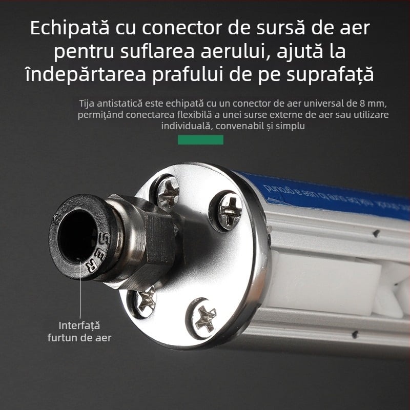 Eliminator static cu aer ionic, compact, inteligent, pentru fabricarea și imprimarea pungilor din folie plastică